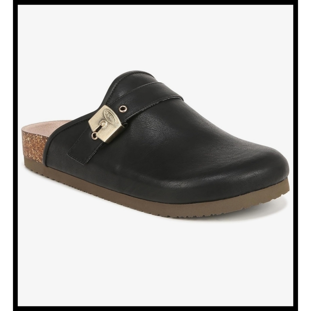 Dr. Scholl's Iconic Louis Slip On Mule Clog Cork Heel Arched Insole Women's 8